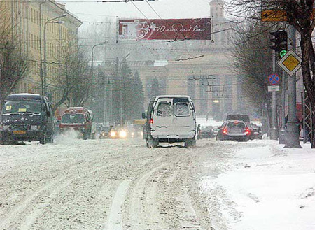 Москва. Мороз и снег